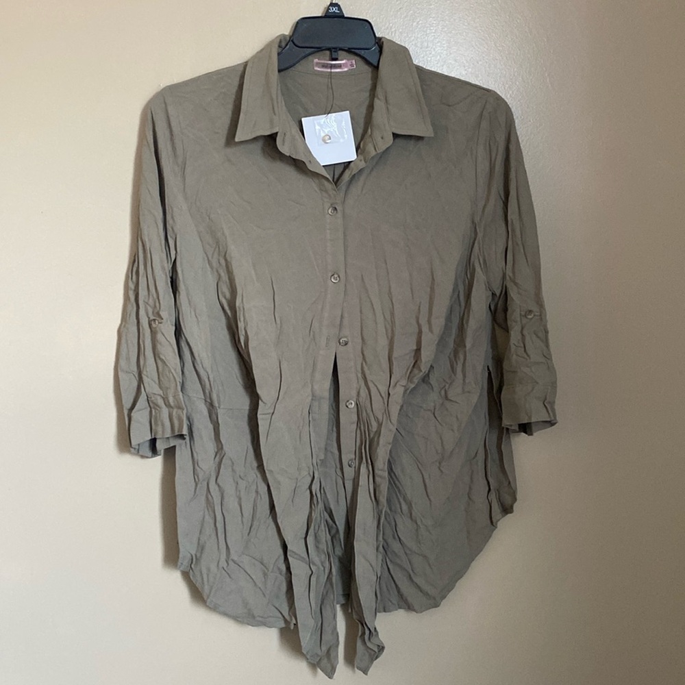 NWT JLUXLABEL Olive Elouise Mid Tie Blouse | Large